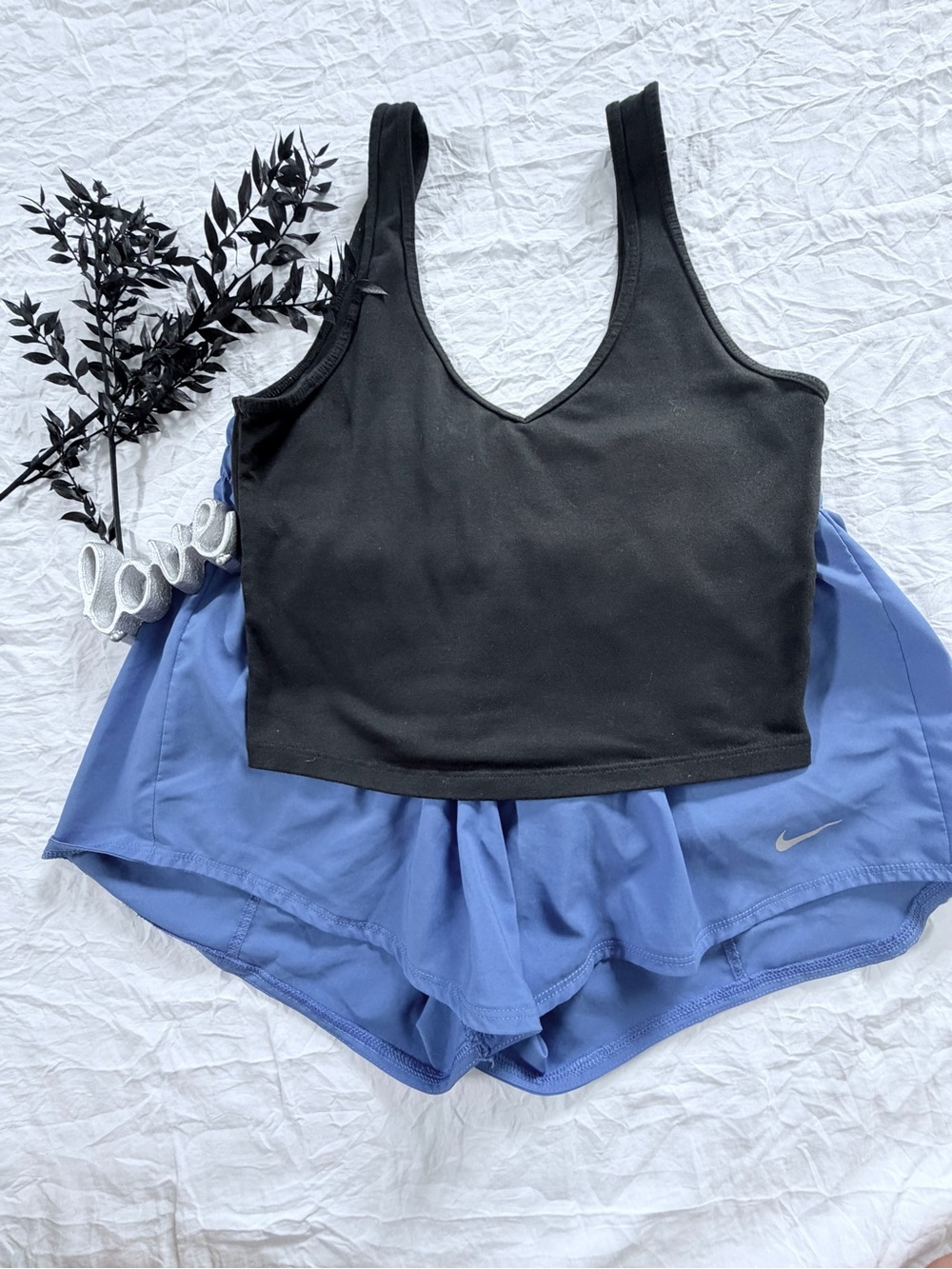 Hollister Black V-Neck Crop Tank